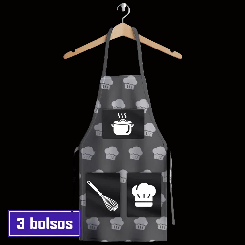 Avental Com Bolso | 60x80cm | 3 Bolsos