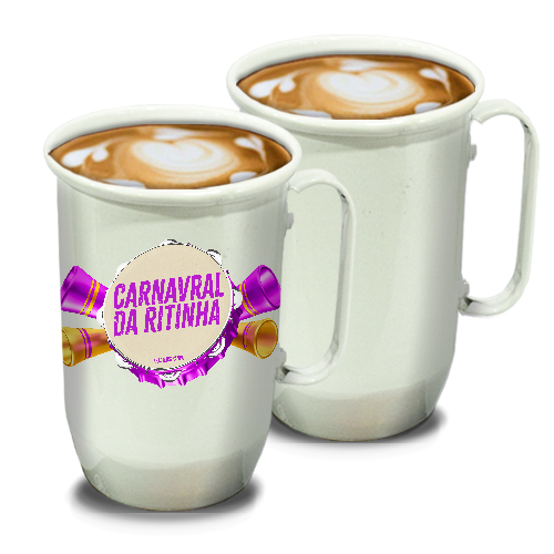 Imagem ilustrativa: Caneca de Alumínio | 800ml | Branca