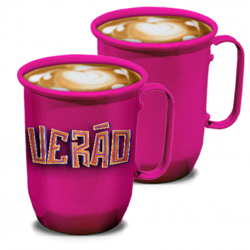 Imagem ilustrativa: Caneca de Alumínio | 500ml | Rosa Pink