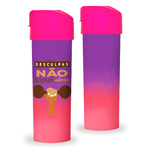 Imagem ilustrativa: Garrafa Slim Fit | 540ml | Roxo e Rosa