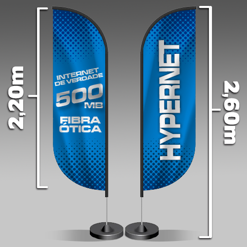Imagem ilustrativa: Wind Banner | Modelo Pena | 260x70cm