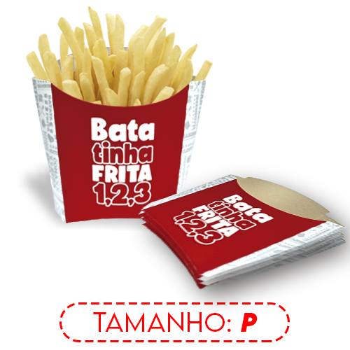 Imagem ilustrativa: BATATA FRITA | P | NEW VERMELHA | PACOTE: 50UNDS