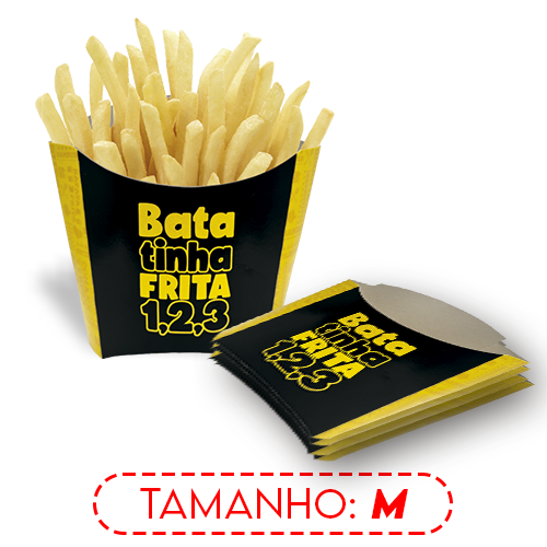 Imagem ilustrativa: BATATA FRITA | M | NEW PRETA | PACOTE: 50UNDS