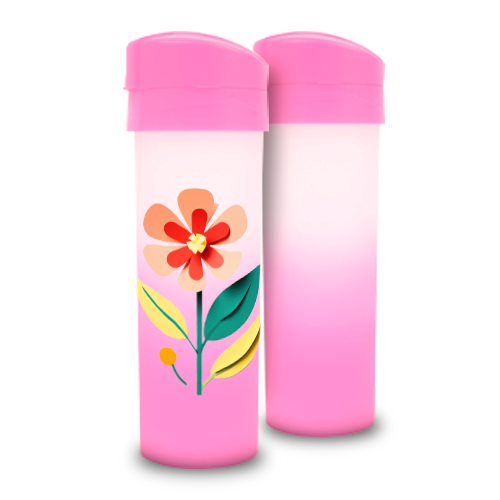 Imagem ilustrativa: Garrafa Slim Fit | 540ml | Degradê Rosa