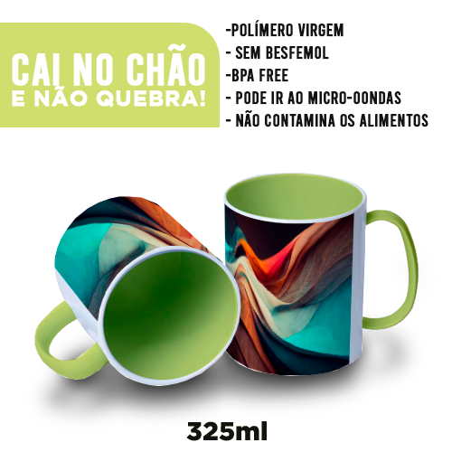 Imagem ilustrativa: Caneca de Polímero | Limão | 325ml