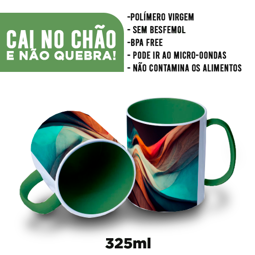 Imagem ilustrativa: Caneca de Polímero | Verde | 325ml