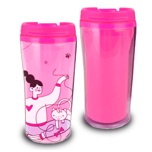 Imagem ilustrativa: Copo Duplo | 200ml | Pink