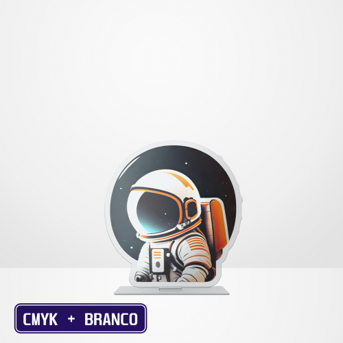 Imagem ilustrativa: Troféu de Acrílico | 10x15cm | 5x0 | Impressão Parcial | CMYK + Branco