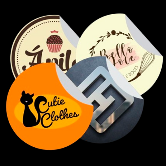 169 Adesivos 7x7cm - Corte Personalizado