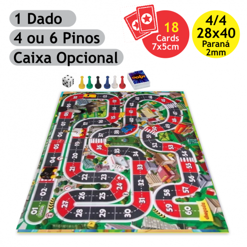 Imagem ilustrativa: Jogo de Tabuleiro | Cartas | 28x40cm | Paraná 2mm