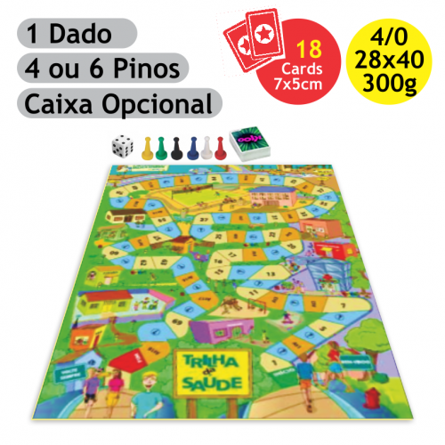 Imagem ilustrativa: Jogo de Tabuleiro | Cartas | 28x40cm | Cartão 300g