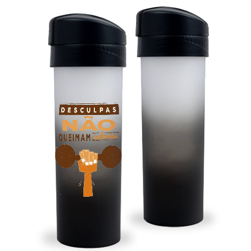 Imagem ilustrativa: Garrafa Slim Fit | 540ml | Branca e Preta