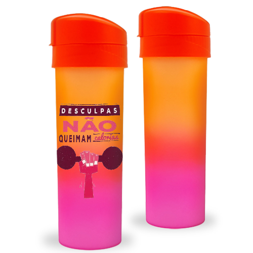 Imagem ilustrativa: Garrafa Slim Fit | 540ml | Laranja e Rosa