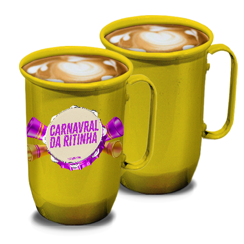 Imagem ilustrativa: Caneca de Alumínio | 800ml | Amarela