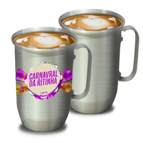 Imagem ilustrativa: Caneca de Alumínio | 800ml | Prata