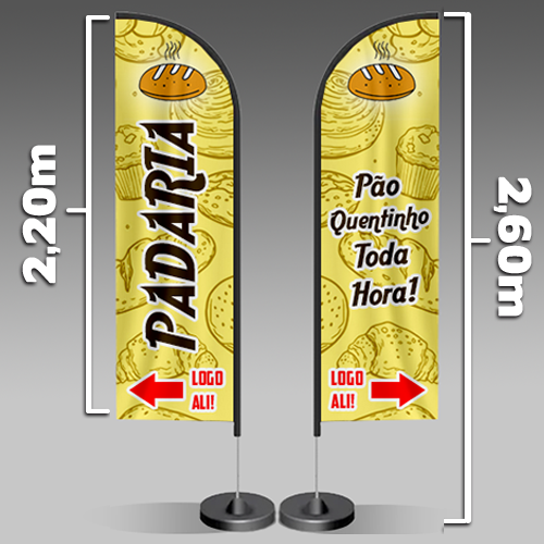 Imagem ilustrativa: Wind Banner | Modelo Faca | 260x70cm