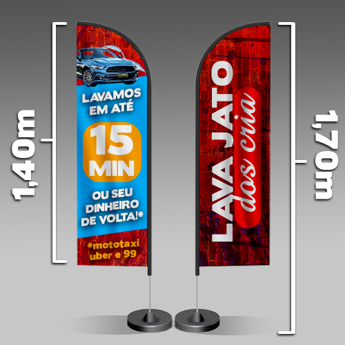 Imagem ilustrativa: Wind Banner | Modelo Faca | 170x47cm