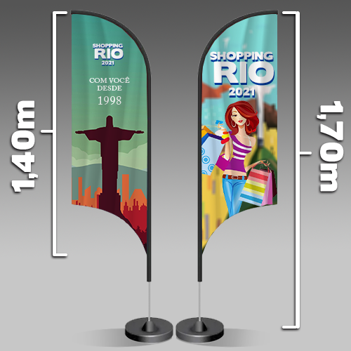 Imagem ilustrativa: Wind Banner | Modelo Vela | 170x47cm