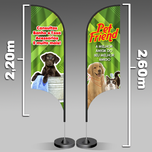 Imagem ilustrativa: Wind Banner | Modelo Vela | 260x70cm