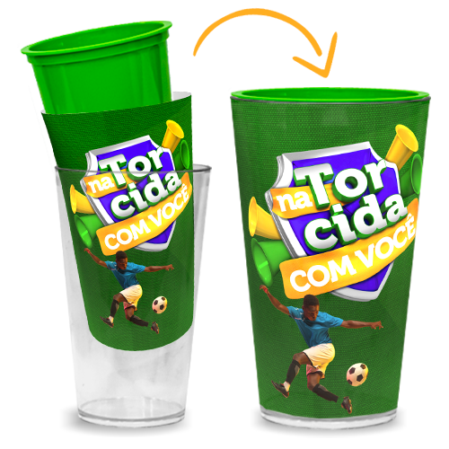 Imagem ilustrativa: Copo Duplo | 550ml | Verde