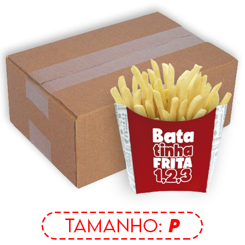 Imagem ilustrativa: BATATA FRITA | P | NEW VERMELHA | CAIXA: 2500UNDS