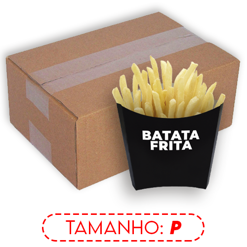 Imagem ilustrativa: BATATA FRITA | P | POP PRETA | CAIXA: 2500UNDS