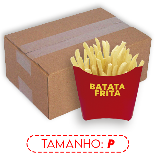 Imagem ilustrativa: BATATA FRITA | P | POP VERMELHA | CAIXA: 2500UNDS
