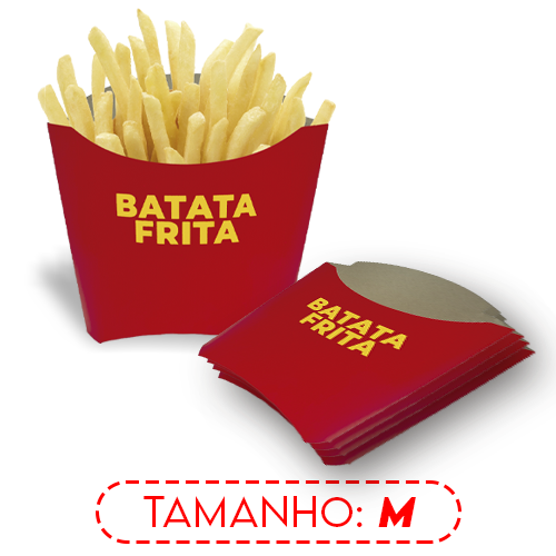 Imagem ilustrativa: BATATA FRITA | M | POP VERMELHA | PACOTE: 50UNDS