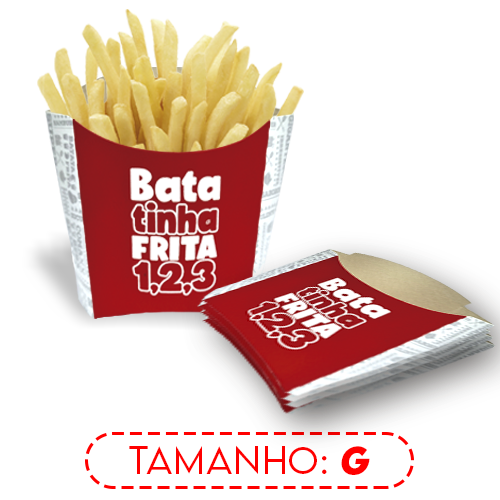 Imagem ilustrativa: BATATA FRITA | G | NEW VERMELHA | PACOTE: 50UNDS
