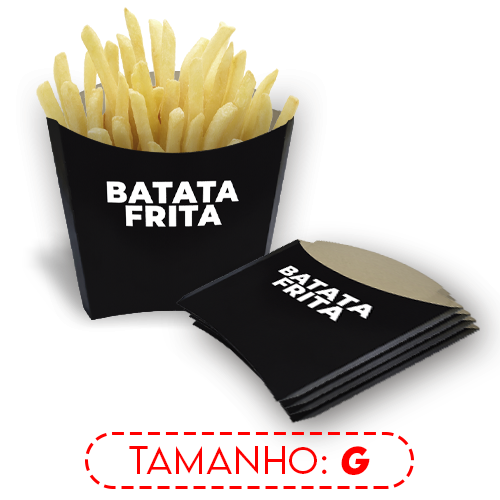 Imagem ilustrativa: BATATA FRITA | G | POP PRETA | PACOTE: 50UNDS