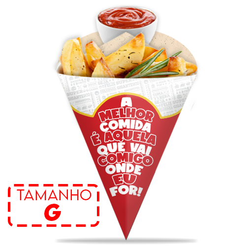 Imagem ilustrativa: EMBALAGEM CONE | G | VERMELHA | PACOTE: 50UNDS