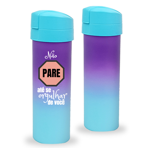Imagem ilustrativa: Garrafa Slim Fit | 540ml | Tiffany e Roxo