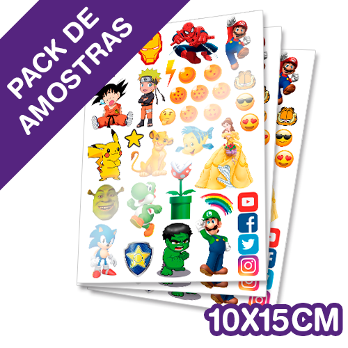 Imagem ilustrativa: Amostras DTF UV | Pack | 10x15cm
