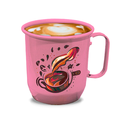 Imagem ilustrativa: Caneca de Alumínio | 350ml | Rosa Bebê