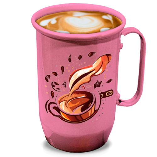 Imagem ilustrativa: Caneca de Alumínio | 800ml | Rosa Bebê