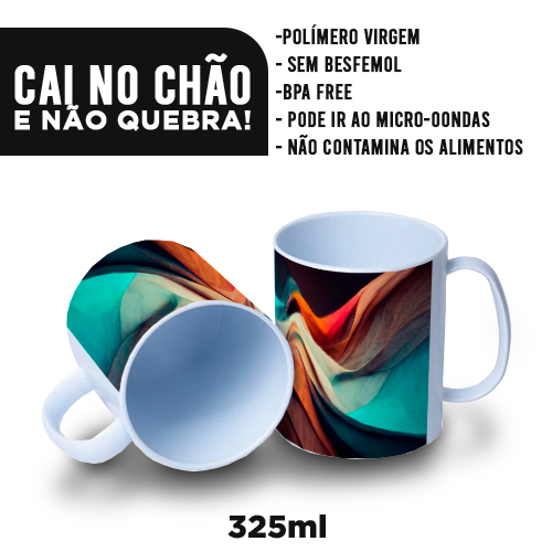 Imagem ilustrativa: Caneca de Polímero | Branca | 325ml