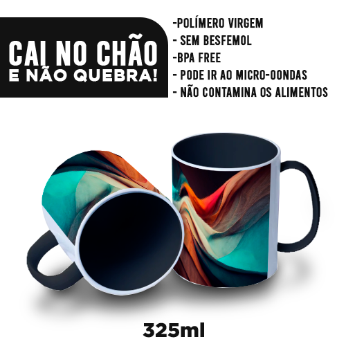 Imagem ilustrativa: Caneca de Polímero | Preta | 325ml