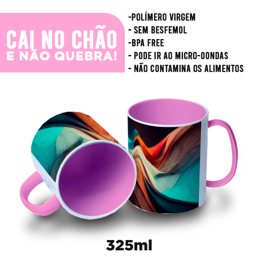 Imagem ilustrativa: Caneca de Polímero | Rosa Claro | 325ml