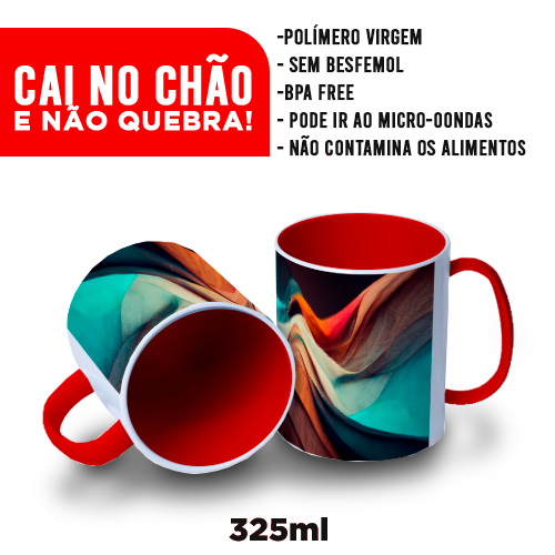 Imagem ilustrativa: Caneca de Polímero | Vermelha | 325ml