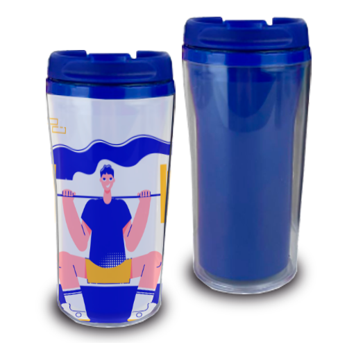 Imagem ilustrativa: Copo Duplo | 200ml | Azul