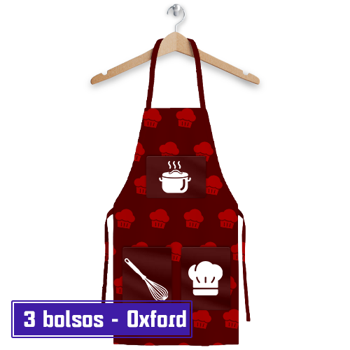 Imagem ilustrativa: Avental Com Bolso | 60x80cm | 3 Bolsos | Oxford
