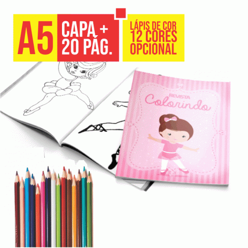 Imagem ilustrativa: Revista de Colorir Personalizada | A5 | 20p + Capa