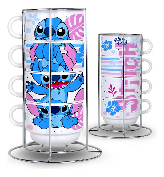 Torre Personalizada | 4 Xícaras + Suporte