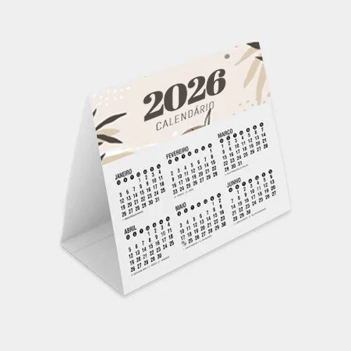 Calendário de Mesa | 25x18cm | 4/0 | UV 1/0