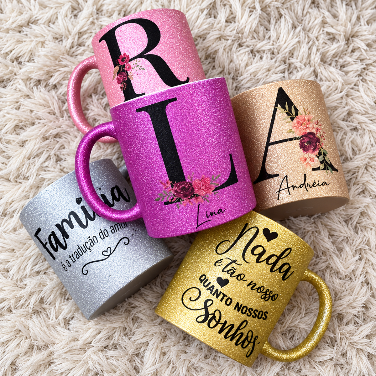 Caneca Glitter Personalizada