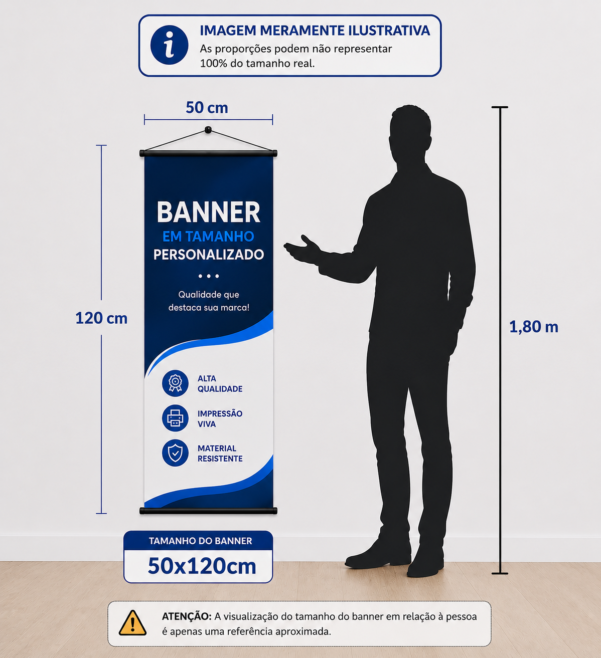 BANNER LONA 50cm x 120cm