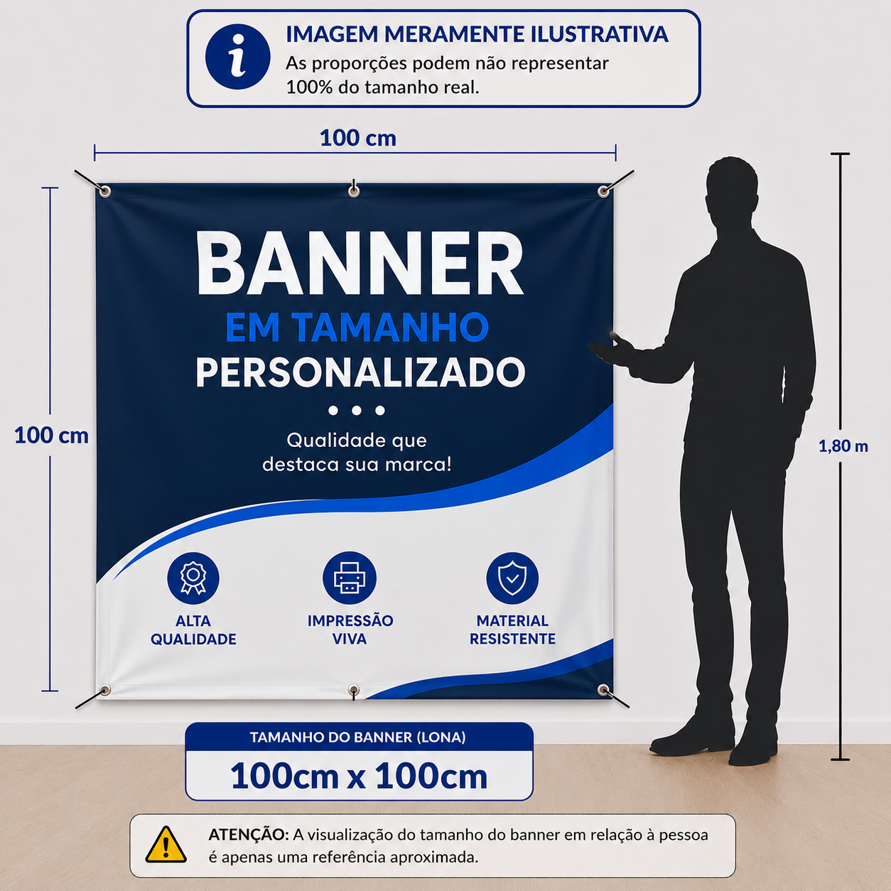 BANNER LONA 100cm x 100cm