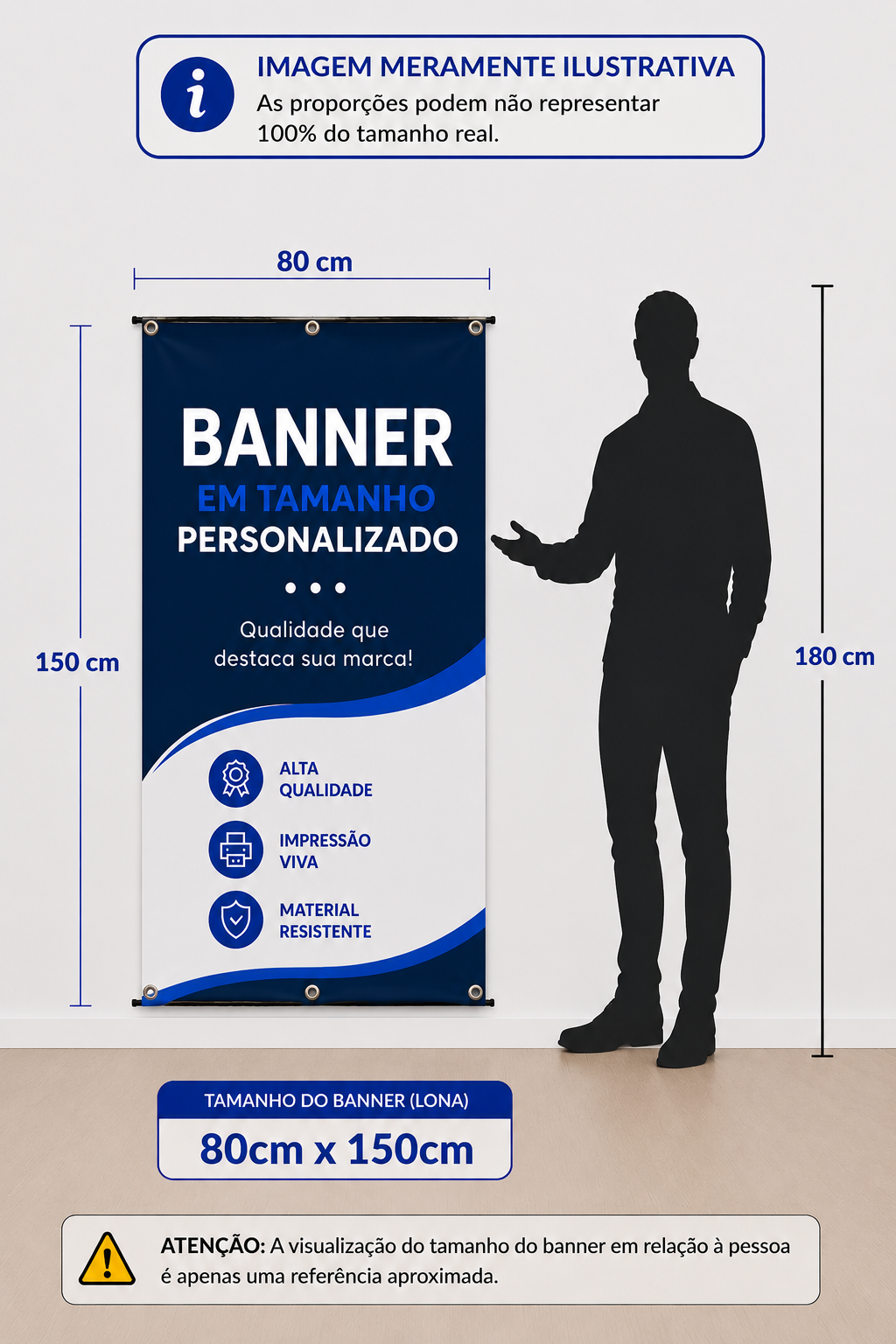 BANNER LONA 80cm x 150cm