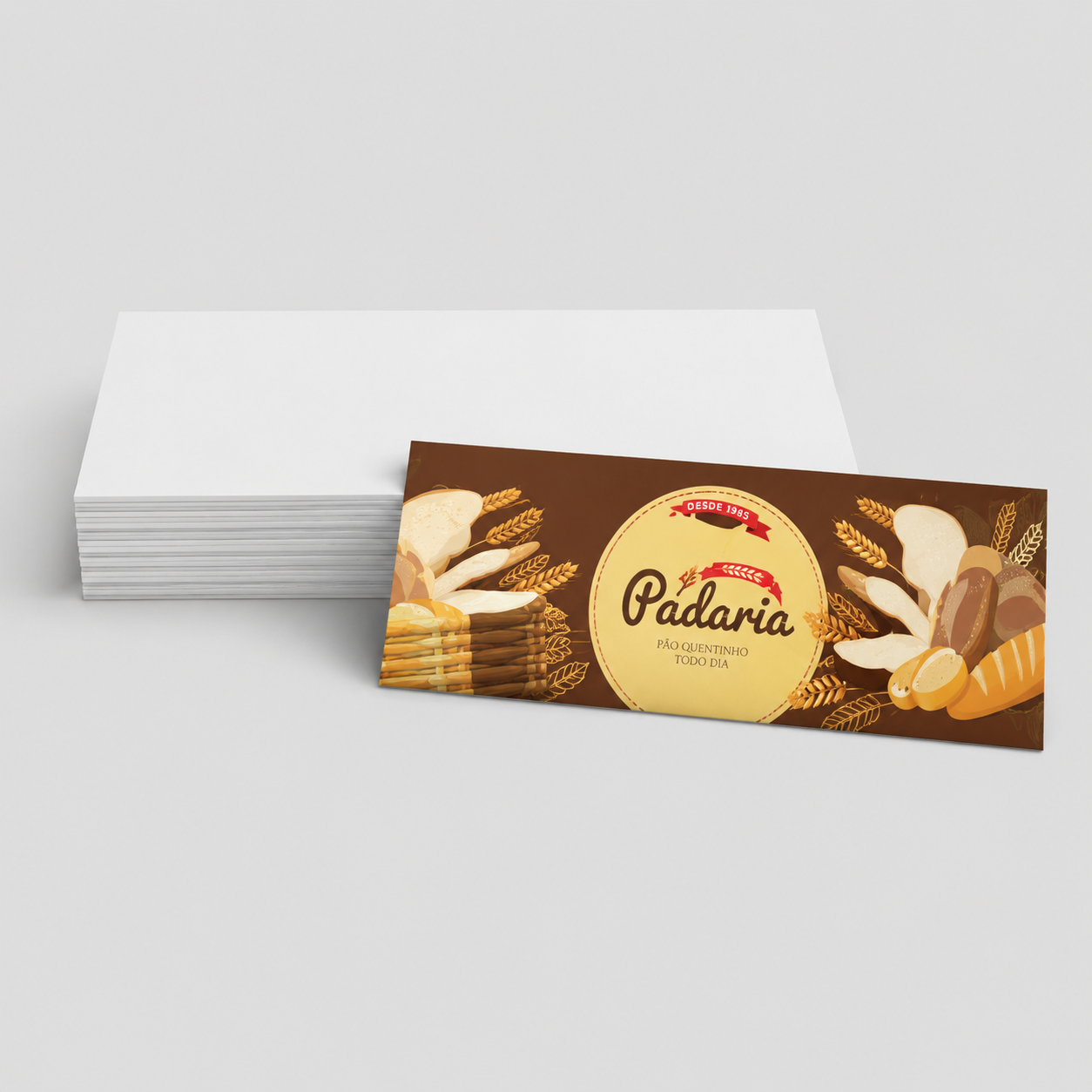 Folheto Couchê 90g | 10x28cm | 4/0