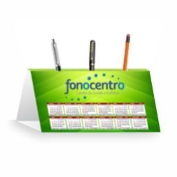 Calendário de Mesa c/ Porta Canetas | 25x14cm | 4/0 | UV 1/0